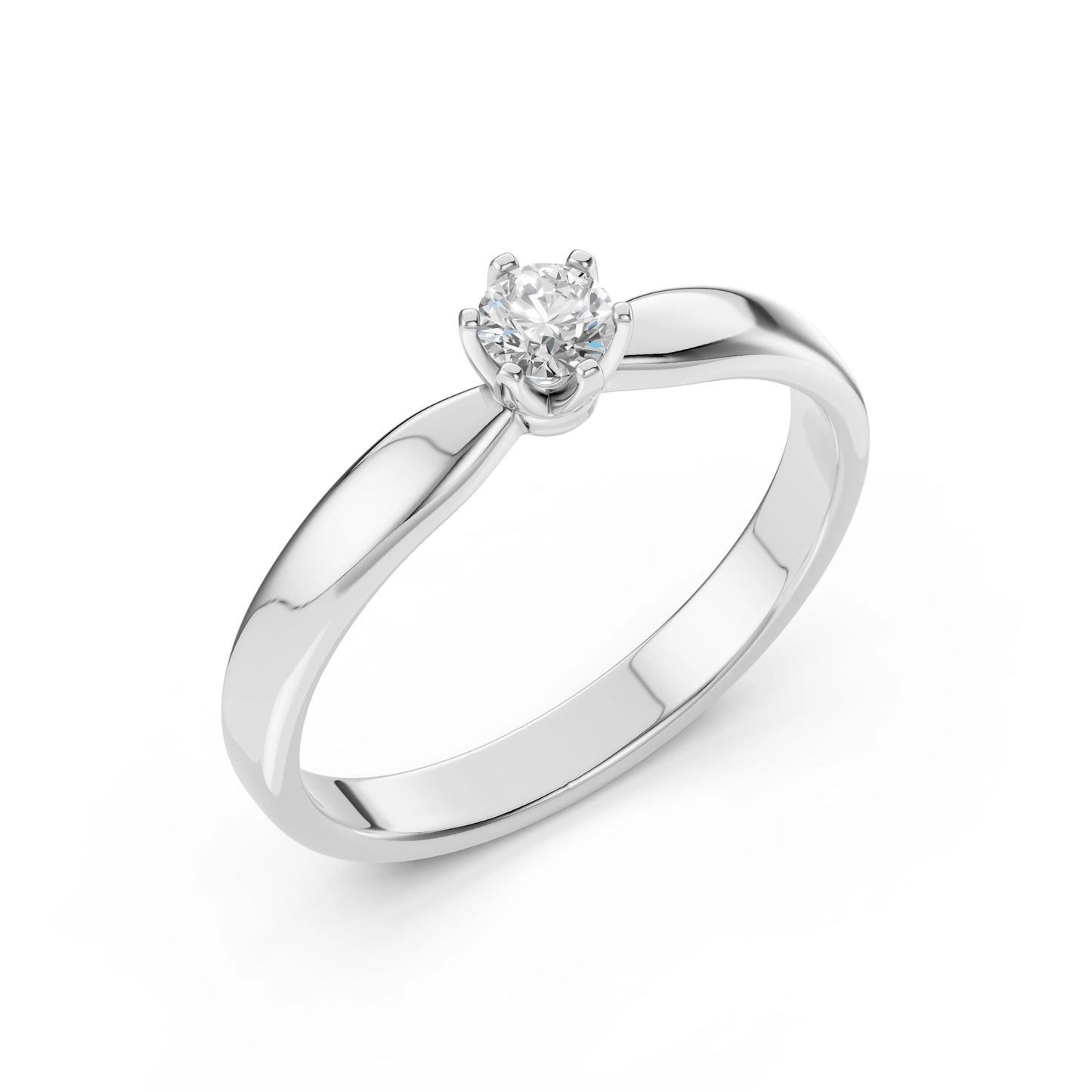 Solitaire Ring (Round), 0.2 ct — 101-10040(3.7)