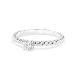 Solitaire Diamond Ring Round 0.3ct by Qutahia Jewellery