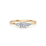 Solitaire Eternity Diamond Ring Princess 0.3ct by Qutahia Jewellery