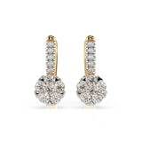 Illusion Diamond Earrings Round 0.12ct by Qutahia Jewellery