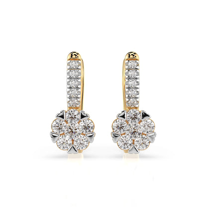 Illusion Earring (Round), 0.12 ct — 102-10015/4(2.5)