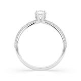 Solitaire Eternity Diamond Ring Round 0.17ct by Qutahia Jewellery