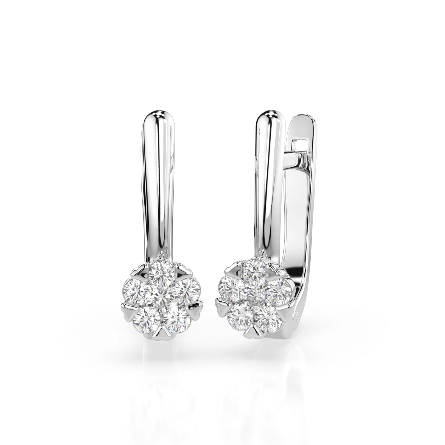 Illusion Earring (Round), 0.06 ct — 102-10015/1(2.0)