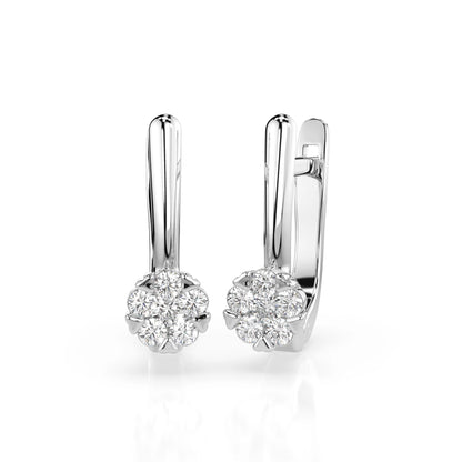 Illusion Earring (Round), 0.06 ct — 102-10015/1(2.0)
