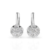 Illusion Diamond Earrings Round 0.3ct by Qutahia Jewellery