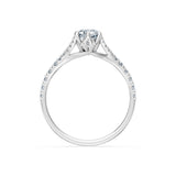 Cushion Lab Grown Diamond Micro Pave Eternity Ring 1.0ct by Qutahia Jewellery