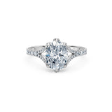 Oval Lab Grown Diamond Micro Pave Eternity Ring 2.0ct by Qutahia Jewellery