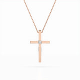 Delicate Diamond Necklace Round 0.03ct by Qutahia Jewellery
