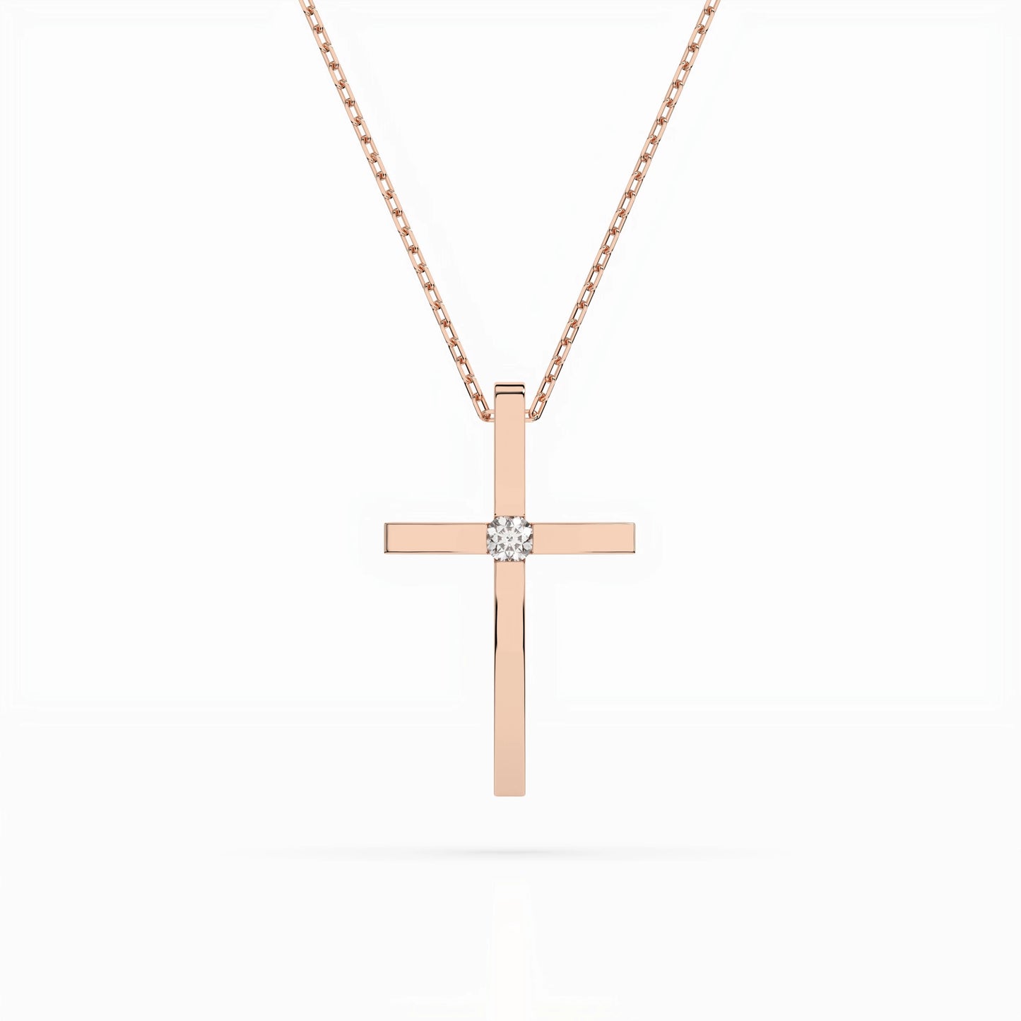 Minimalism Necklace (Round), 0.03 ct — 104-10031