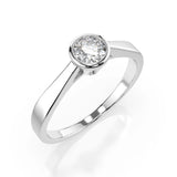 Solitaire Diamond Ring Round 0.3ct by Qutahia Jewellery