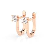 Solitaire English Lock Earring (Round), 0.6 ct β 102-10089(4.2)