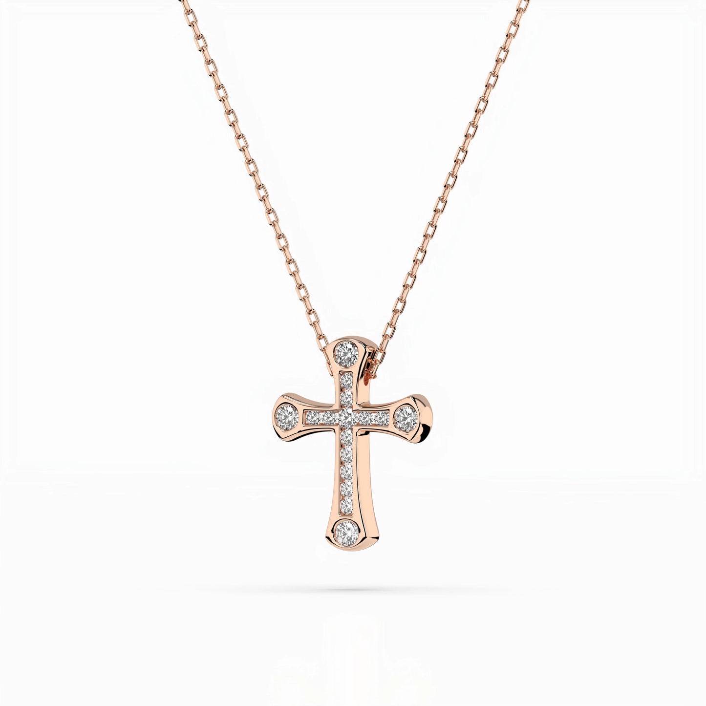 Minimalism Necklace (Round), 0.06 ct — 104-10009