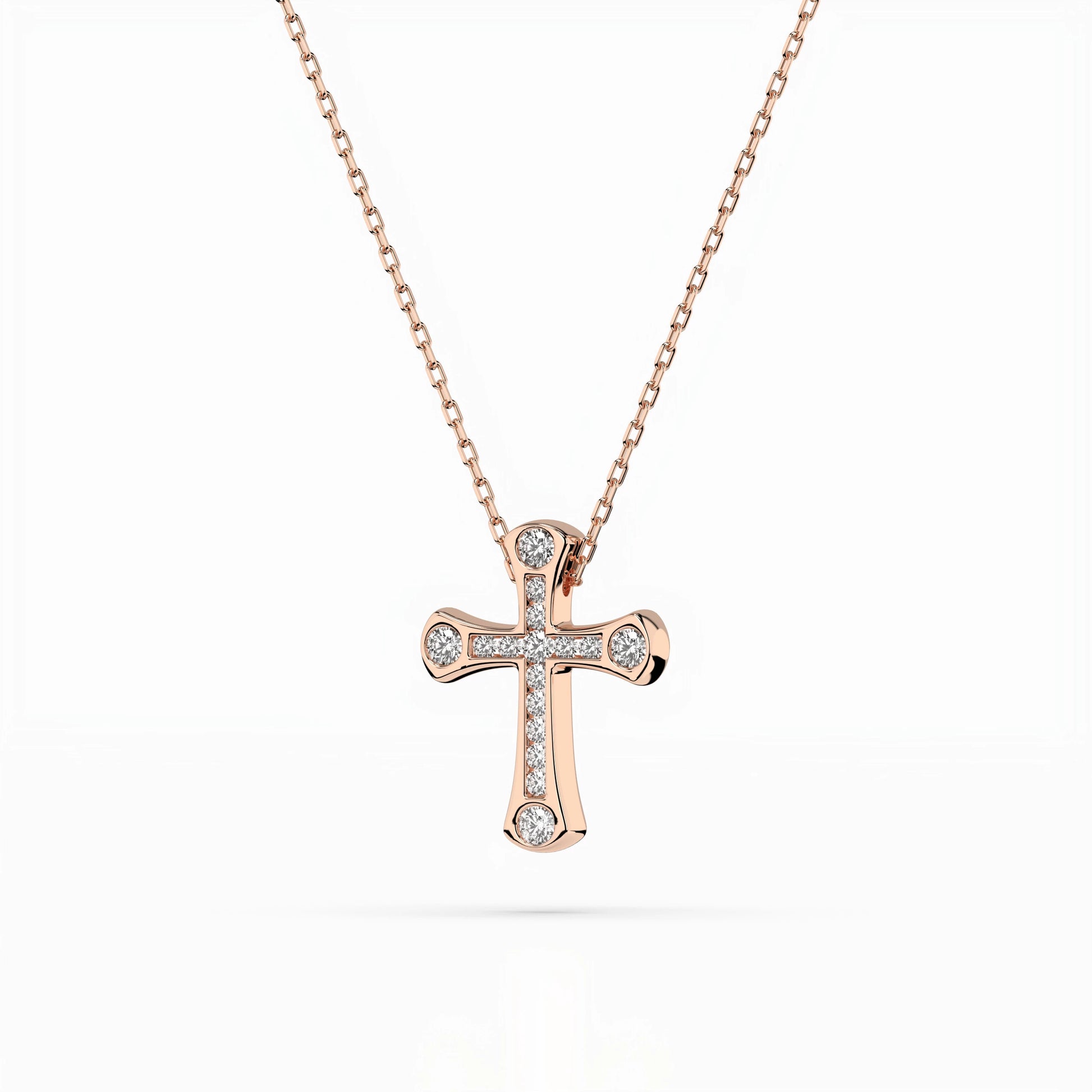 Minimalism Necklace (Round), 0.06 ct — 104-10009