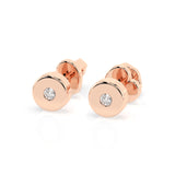 Diamond Stud Earrings Round 0.04ct by Qutahia Jewellery