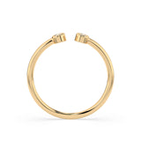 Minimalist Diamond Ring Round 0.04ct by Qutahia Jewellery