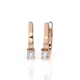 Small Diamond Earrings Round 0.2ct by Qutahia Jewellery