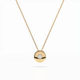 Diamond Pendant Necklace Round 0.04ct by Qutahia Jewellery
