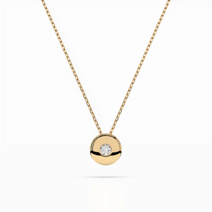 Solitaire Necklace (Round), 0.04 ct — 104-10015(2.2)