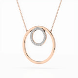 Delicate Diamond Necklace Round 0.13ct by Qutahia Jewellery