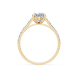 Oval Lab Grown Diamond Slim Pave Eternity Ring 1.5ct by Qutahia Jewellery