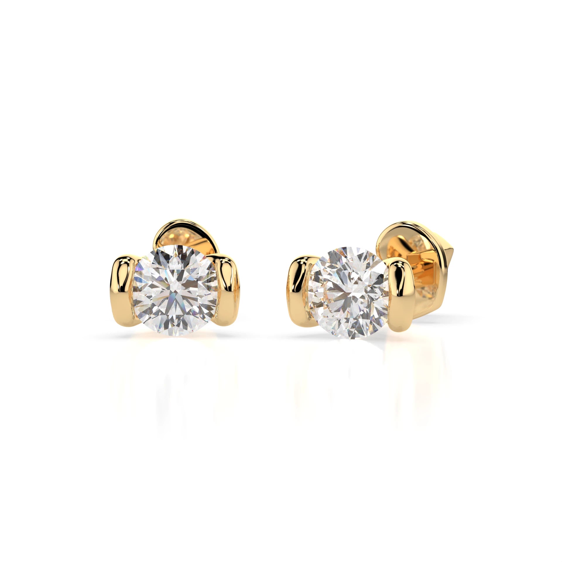 Solitaire Butterfly Earring (Round), 0.4 ct — 102-10016(3.7)