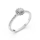 Solitaire Eternity Diamond Ring Round 0.2ct by Qutahia Jewellery