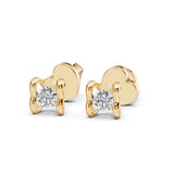 Diamond Stud Earrings Round 0.2ct by Qutahia Jewellery