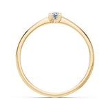 Solitaire Diamond Ring Round 0.1ct by Qutahia Jewellery