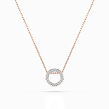 Delicate Diamond Necklace Round 0.09ct by Qutahia Jewellery