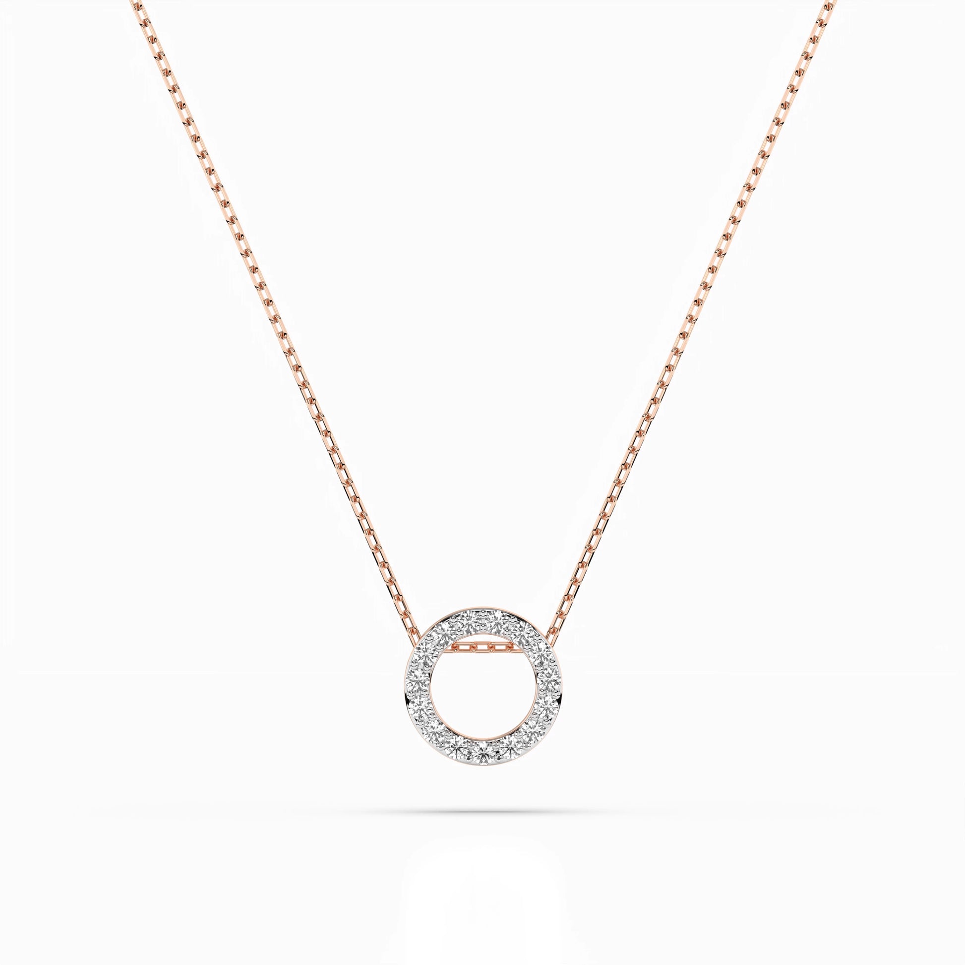Minimalism Necklace (Round), 0.09 ct — 104-10028