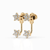 Illusion Diamond Earrings Round 0.25ct by Qutahia Jewellery