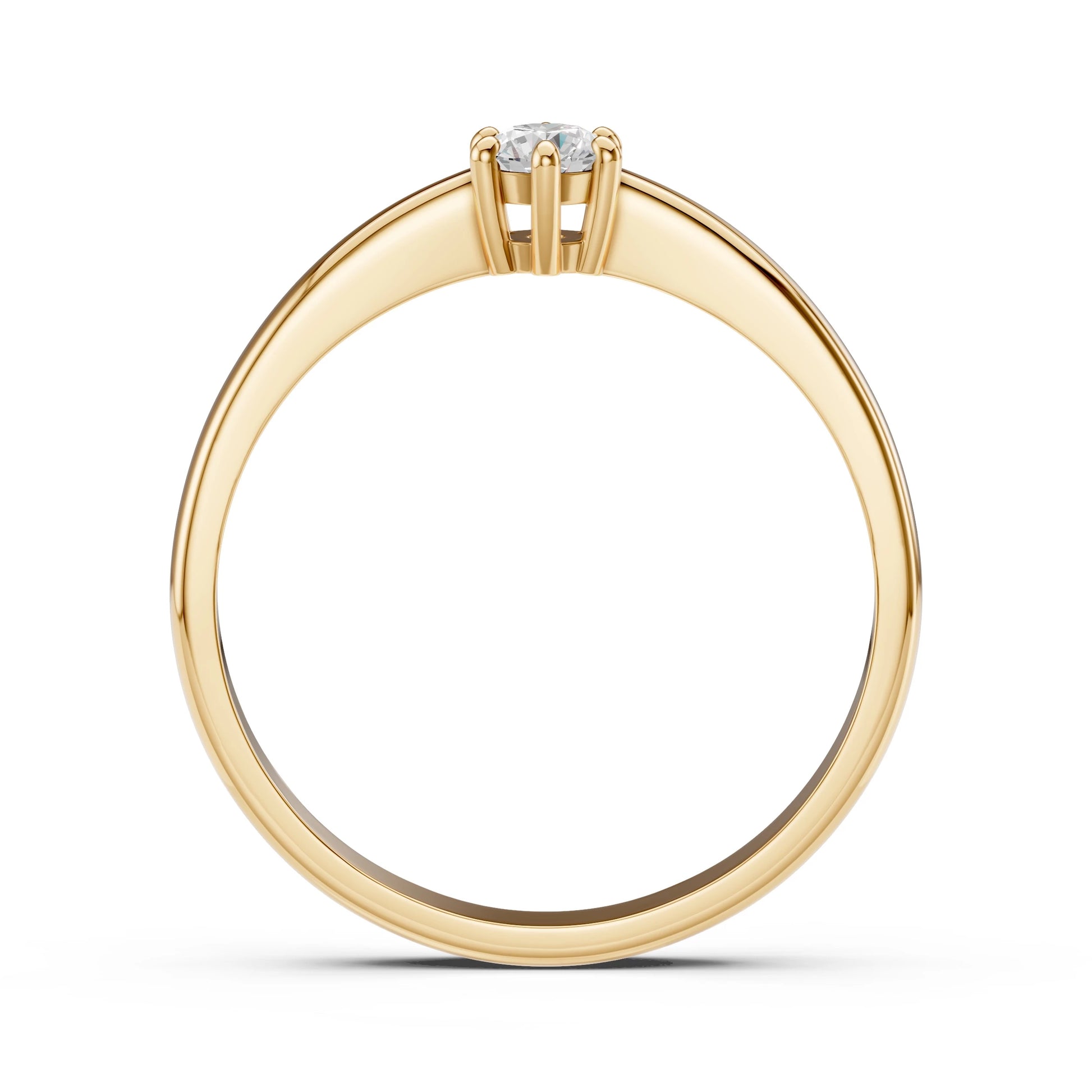 Solitaire Ring (Round), 0.15 ct — 101-10151(3.4)