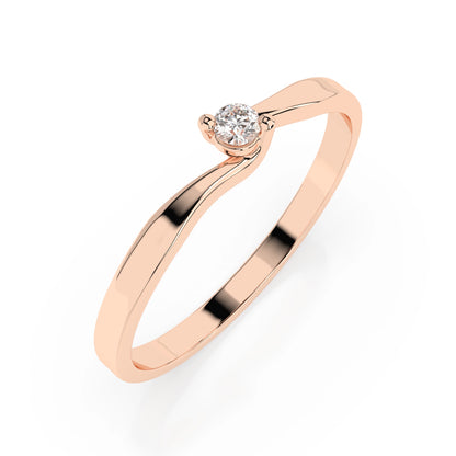 Solitaire Ring (Round), 0.04 ct — 101-10032(2.2)