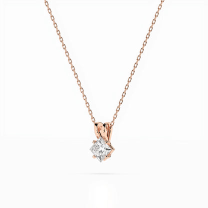 Solitaire Necklace (Princess), 0.3 ct — 104-10070(0.30)PR