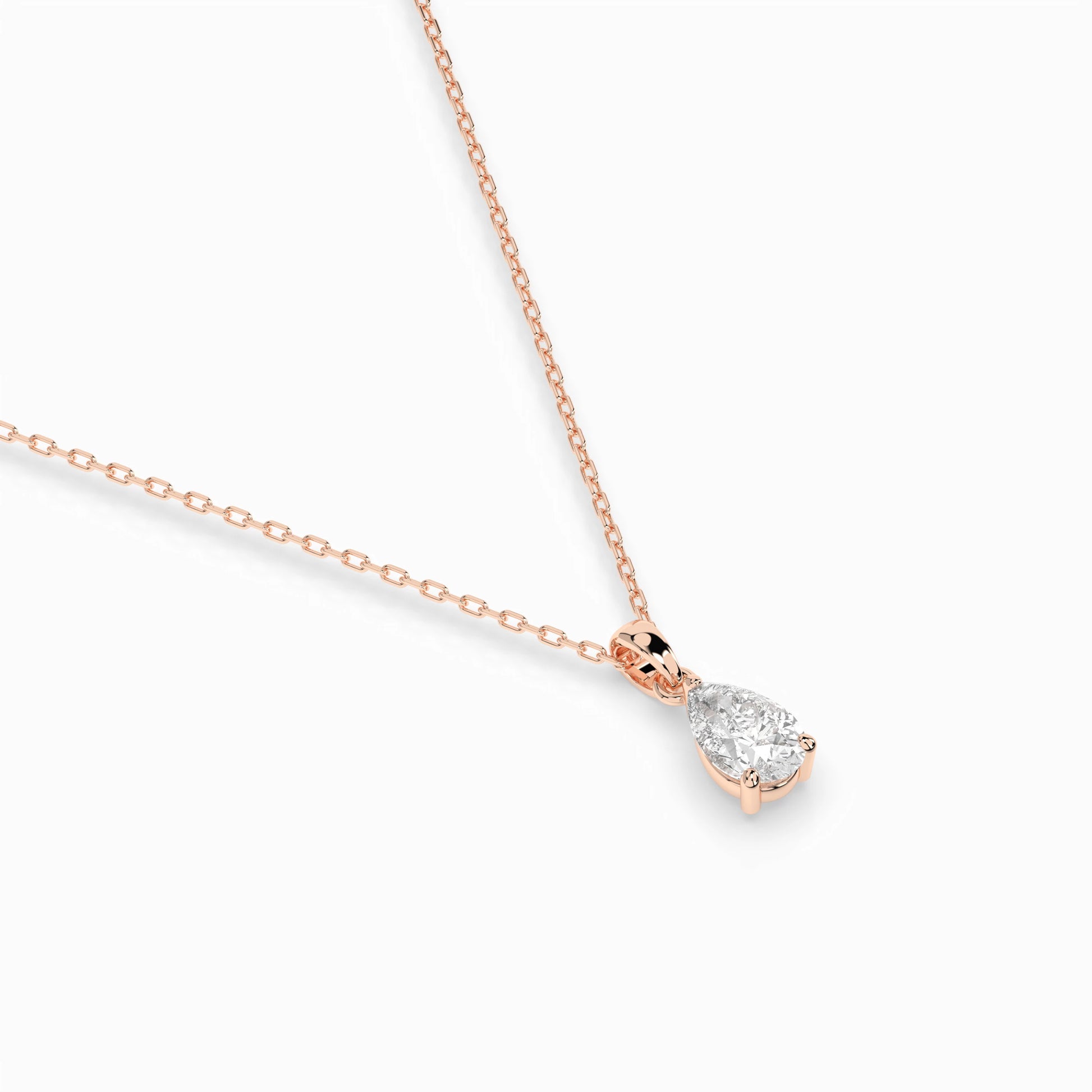 Solitaire Necklace (Pear), 0.3 ct — 104-10067(0.30)PAR