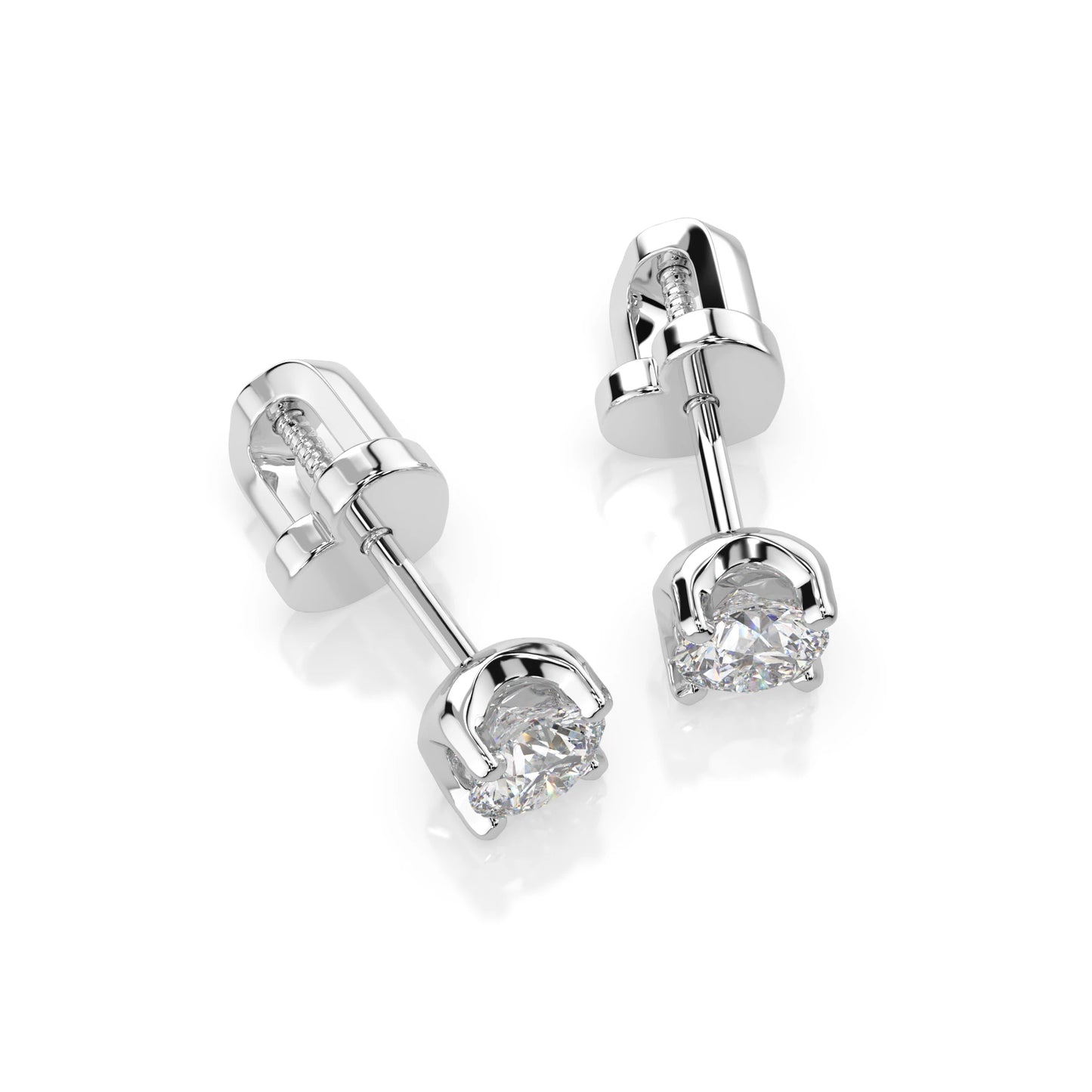 Solitaire Butterfly Earring (Round), 0.4 ct — 102-10020(3.7)