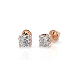 Diamond Stud Earrings Round 0.4ct by Qutahia Jewellery