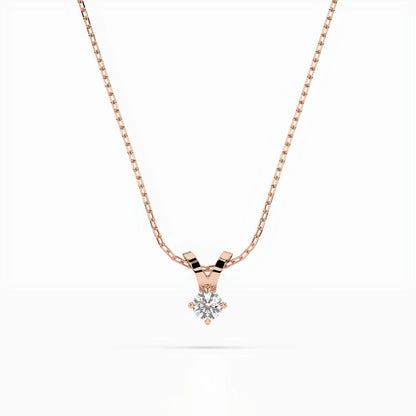 Solitaire Necklace (Round), 0.1 ct — 104-10037(3.0)
