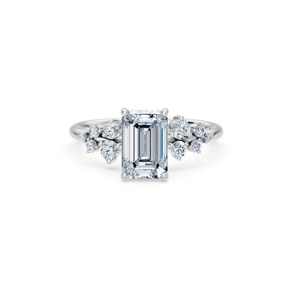 Emerald Lab Grown Diamond Classic Pave Eternity Ring 2.0ct by Qutahia Jewellery