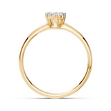 Illusion Diamond Ring Round 0.06ct by Qutahia Jewellery