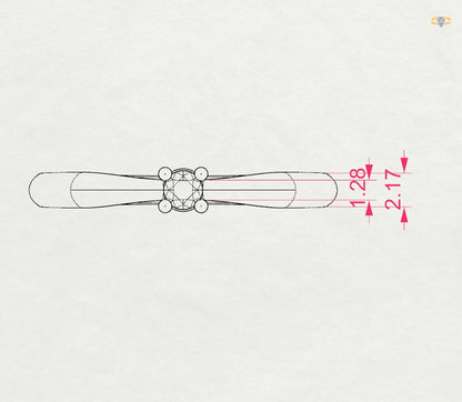 Solitaire Ring (Round), 0.06 ct — 101-10021(2.5)