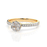 Illusion Diamond Ring Round 0.06ct by Qutahia Jewellery