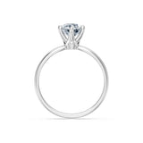 Round Brilliant Diamond Slim Solitaire Engagement Ring 1.0ct by Qutahia Jewellery
