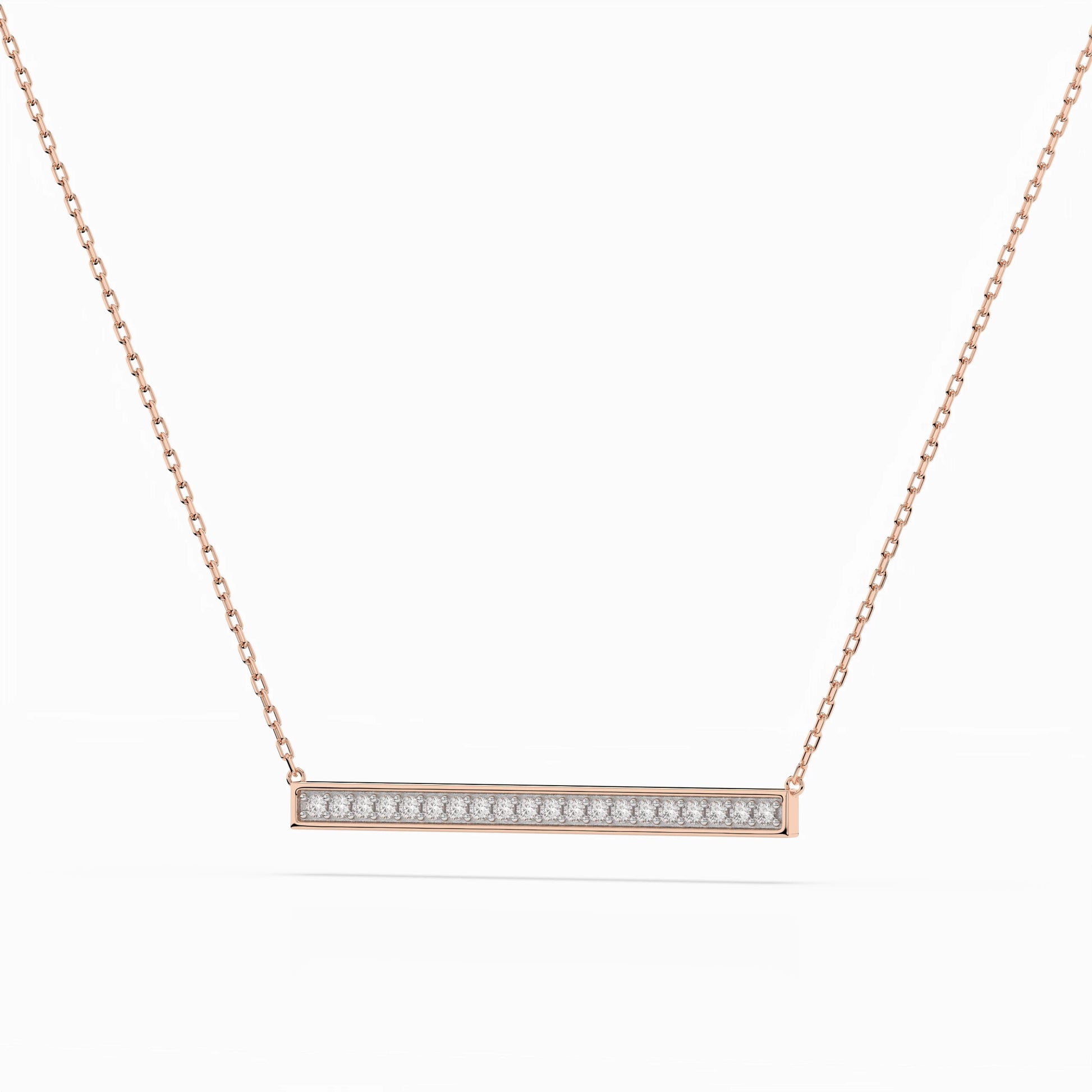 Minimalism Necklace (Round), 0.12 ct — 104-10024