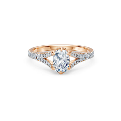 Cushion Lab Grown Diamond Micro Pave Eternity Ring 1.0ct by Qutahia Jewellery