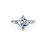 Marquise Lab Grown Diamond Micro Pave Eternity Ring 1.5ct by Qutahia Jewellery