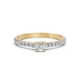 Solitaire Eternity Diamond Ring Round 0.3ct by Qutahia Jewellery