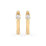 Small Diamond Earrings Round 0.12ct by Qutahia Jewellery