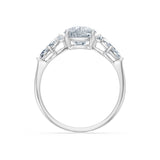 Cushion Lab Grown Diamond Side Stone Eternity Ring 2.0ct by Qutahia Jewellery