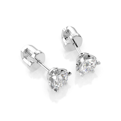 Solitaire Butterfly Earring (Round), 0.9 ct — 102-10040/1(4.8)